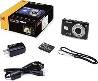 KODAK PIXPRO FZ55 16MP Black Digital Camera, 5x28mm Optical Zoom, 1080P Wide Angle, 2.7" Full HD LCD Camera, 64GB Card & Reader, Case + Memory Wallet + Tripod