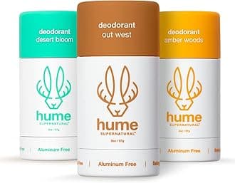 Roll On Aluminum Free Deodorant for Women & Men - Safe for Sensitive Skin - Probiotic and Plant-Based - Long-Lasting Moisture Absorbing (Desert Bloom, Out West & Amber Woods)
