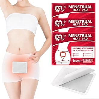 Heat Patches for Menstrual Cramp Relief, Adhesive Heating Patches for Period Cramps, Portable Instant Hot Packs, Travel Size Heat Pads on Cruise- 3 Packs