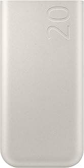 SAMSUNG 45W 20,000mAh Battery Pack Charger, Super Fast Charging w/ 3 Ports for Galaxy Phones, Buds and More, 5A USB-C Cable Included, 2024, US Version, EB-P4520XUEGUS, Beige