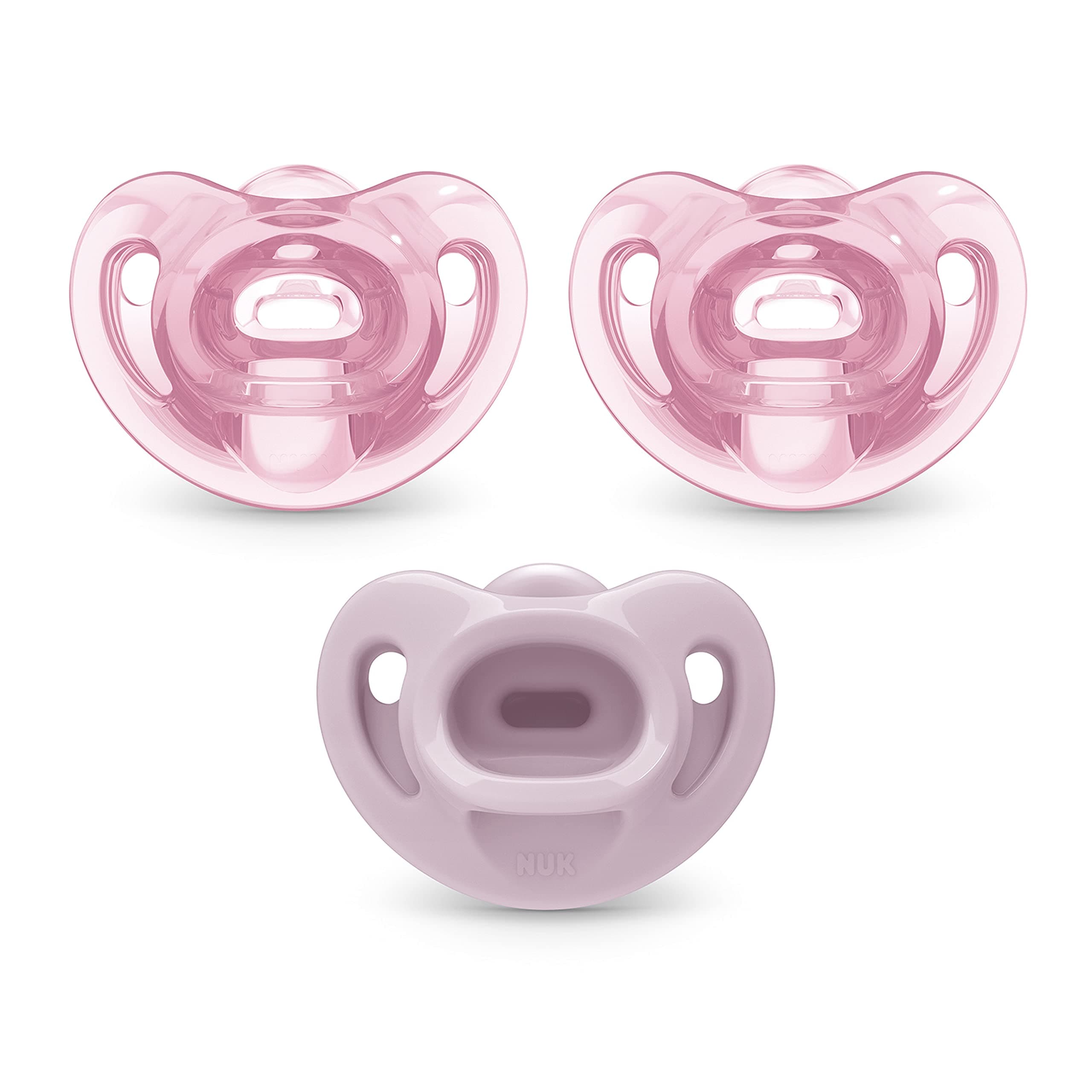 NUK Comfy Orthodontic Pacifiers, 0-6 Months, 3 count (Pack of 1)