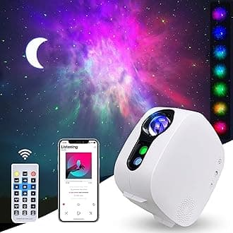 MERTTURM Galaxy Star Projector, Bluetooth Music Sky Night Light Gifts for Kids Toddler Baby, 3 in 1 Nebula Cloud Lighting, Starlight Projector for Bedroom, Room Decor with Remote Control (White)