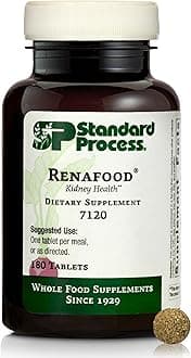 Standard Process Inc. Renafood - Whole Food Kidney Health Supplement For Support With Bean, Renal Vitamins, Spanish Moss, Lactose, Organic Sweet Potato, Beet Root, And More 180 Tablets