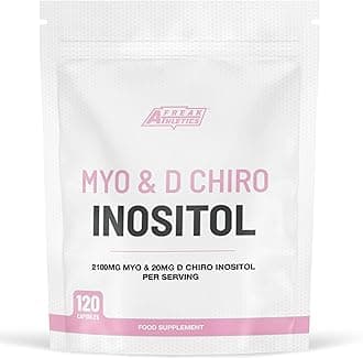 Myo-Inositol & D Chiro Inositol - Supports Women with PCOS -120 Capsules - Promotes Hormonal Balance & Normal Ovarian Function -