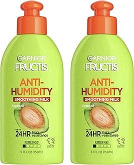Garnier Fructis Style Anti-Humidity Smoothing Milk, All Hair Types, Sleek, 5.1 Fl Oz (Pack of 2)