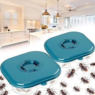 Reusable Roach Killer Indoor Infestation Efficient Roach Trap Physical Capture Safe Single Layer Cockroach Trap for Indoor Home Use (2 Pcs)