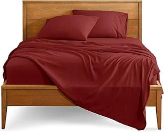 Queen Sheet Set - 1800 Ultra-Soft Microfiber Queen Bed Sheets - Double Brushed - Deep Pockets - Easy Fit - 4 Piece Set - Bedding Sheets & Pillowcases (Queen, Rosewood)