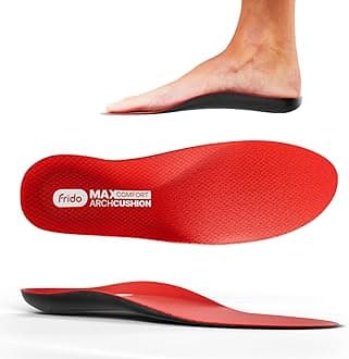 Frido Max Comfort Arch Cushion Insole | Relieves Arch Pain | Memory Foam Orthotic Inserts with Deep Heel Cup for Enhanced Stability | Sports & Casual Shoe Insert | Large (8-11 UK) Set of 1