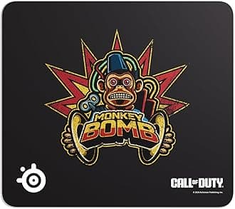 SteelSeries QcK Gaming Mouse Pad - Call of Duty® Monkey Bomb Edition - Exclusive - Free In-Game Item - Non-Slip Rubber Base - Peak Tracking and Stability - Optimized for Game Sensors