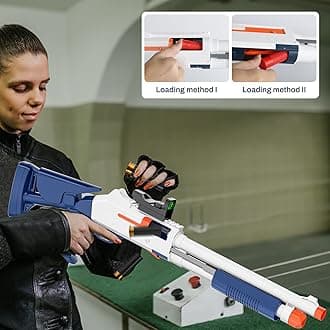 Soft Bullet Shell Ejecting Shotgun Toy Gun Foam Dart Blaster with Scope Level...