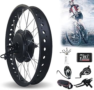 Hub Motor Kit 72V 3000W Rear Wheel 20" 26" Electric Bike Conversion Kit with KT-LCD8H Display, Brushless Hub Motor Snow E-Bike Conversion Kit,72V3000W-26inch