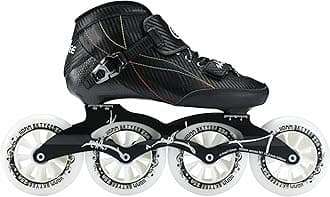 - Inline Speed Skates Adult for Women and Mens, Professional Fitness Skating Roller Skates, High Performance Racing Skates, Unisex Black