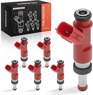A-Premium Set of 6 Fuel Injectors Compatible with Toyota Camry 2007-2011, RAV4 2006-2012, Highlander 2008-2010 2012-2013, Sienna 2007-2010, Avalon 2005-2012, Venza 2009-2015 & Lexus ES350, RX350
