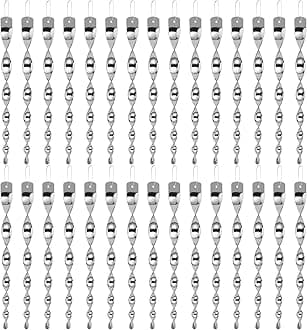 Besmon Woodpecker Bird Scare Devices，Reflective Scare Rods Control Device to Keep Birds Away from Patio Pool（Christmas Reflective Strip Hanging Home as Decoration） (30PCS)