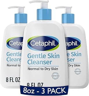 Cetaphil Face Wash, Hydrating Gentle Skin Cleanser for Dry to Normal Sensitive Skin, NEW 8 oz 3 Pack, Fragrance Free, Soap Free and Non-Foaming