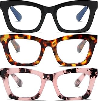 Oprah Style Stylis Women's Reading Glasses Blue Light Blocking Spring Hinge