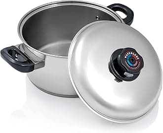 Precise Heat Stainless Steel Stockpot, 5-1/2-Quart (Silver)