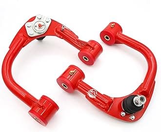 Front Upper Control Arms for 2005-2024 Toyota Tacoma, Hilux & Fortuner, 1-4" Lift Tubular Control Arms Replacement OEM, Adjustable Ball Joints, Polyurethane Bushings