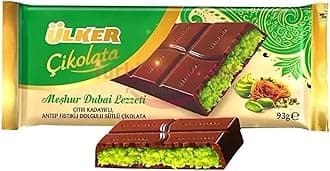Dubai Chocolate Bar Pistachio Kataifi – Viral Dubai Chocolate with Knafeh and Pistachio Cream, 1 pack 93 gr by TOM UK
