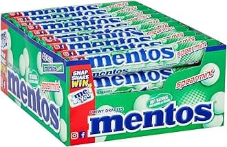 MENTOS - Soft Mints - Crisp Outer Shell and Soft Centre - Spearmint Flavour - 40 Rolls