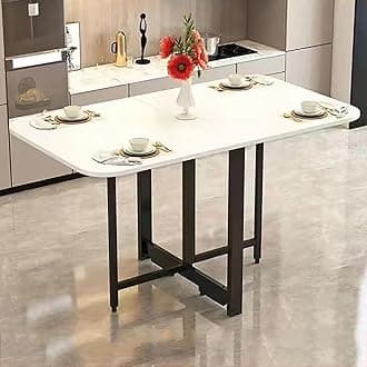 Folding Dining Table, Drop Leaf Dining Table, Extendable Kitchen Table, Space Saving Dining Table, for Kitchen, Bedroom, Living Room (Color : C, Size : 120cm)