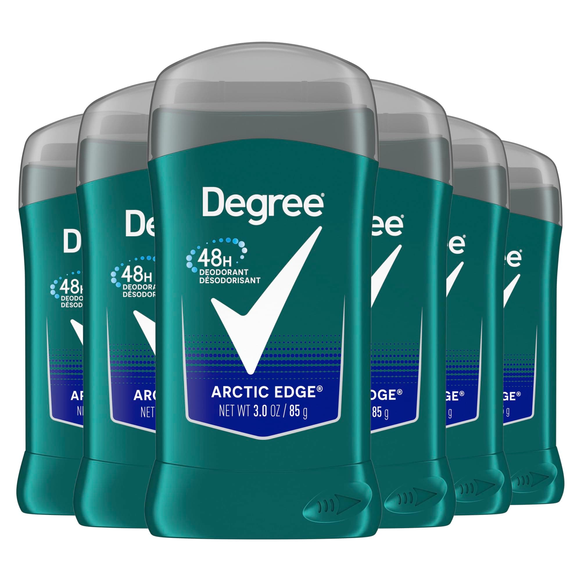 Degree Men Extra Fresh Deodorant, Arctic Edge, 3 oz (6 pack)