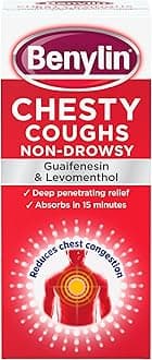 Benylin Chesty Coughs Non-Drowsy (1x 300ml), Cough Syrup for Deep Penetrating Relief, For Mucus Relief and Reduces Chest Congestion, Cough Syrup Soothes Your Cough Fast