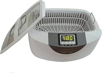 iSonic P4820-WPB Commercial Ultrasonic Cleaner, 2.6Qt/2.5L, White Color, Plastic Basket, 110V