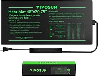 VIVOSUN Durable Waterproof Seedling Heat Mat 48" x 20.75" UL & MET-Certified Warm Hydroponic Heating Pad for Germination, Indoor Gardening, Greenhouse