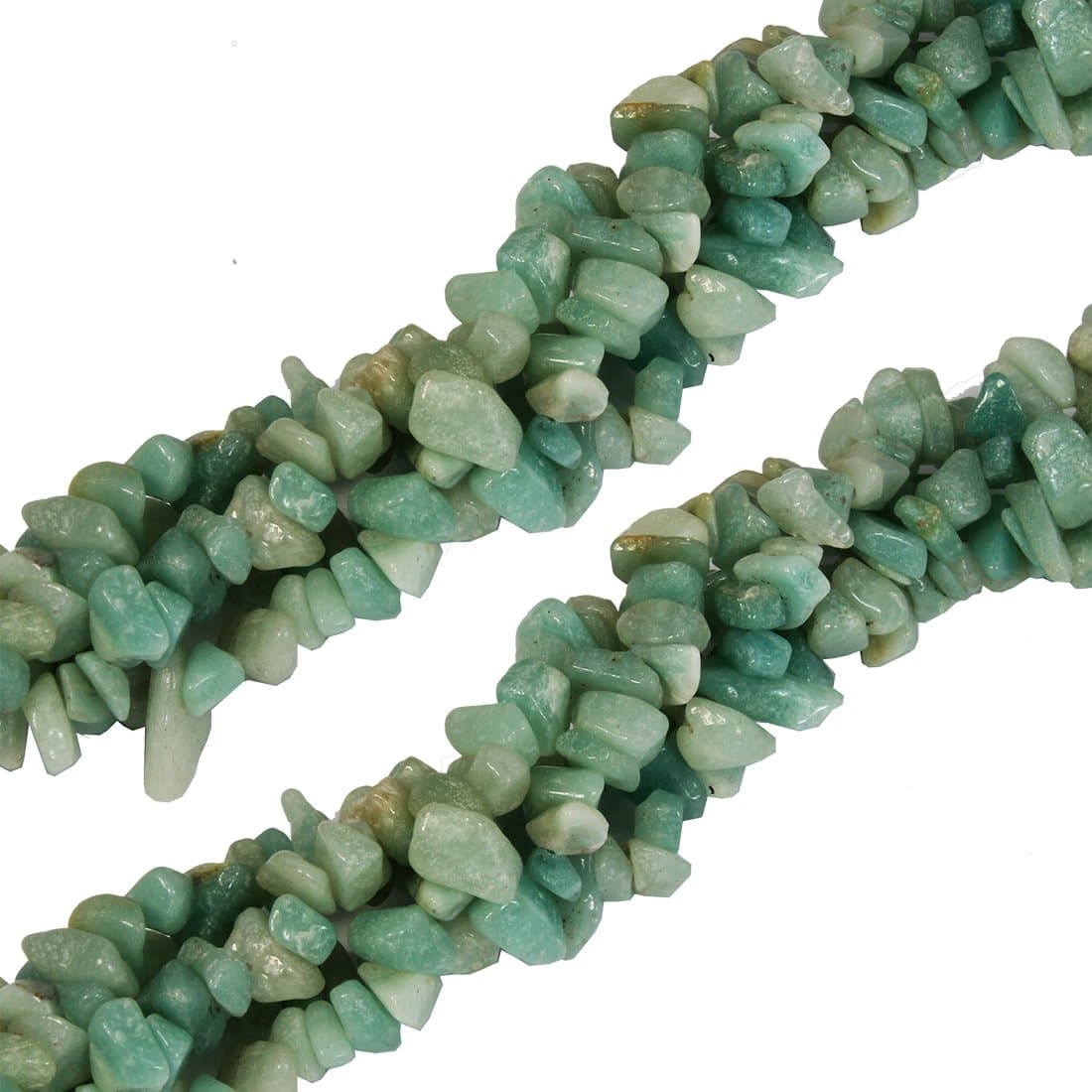 Semi Precious Amazonite gemstone Chips - 2 Strings