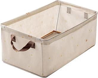 House of Quirk 1pcs Store Wardrobe Organizer For Clothes With Metal Fram Foldable Storage Box, Clothing Storage Boxes For Pants, Shirt, Sweaters, Jeans, Socks (Beige Duck)