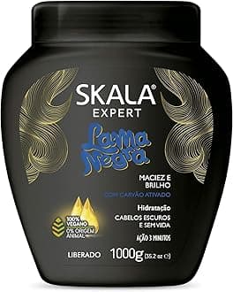 Deep Purification and Shine - Conditioning Cream Black Clay - Skala - 1000ml - Enriched with Black Clay for Detoxifying and Revitalizing Hair
