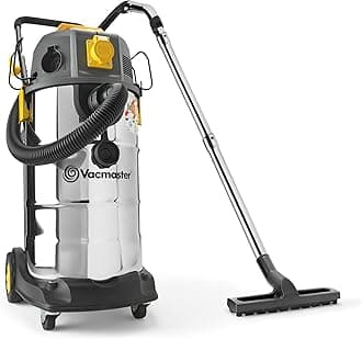 Vacmaster 110V M Class Dust Extractor, 38L Industrial Wet & Dry Vacuum Cleaner with Push Clean Filter and Power Take Off