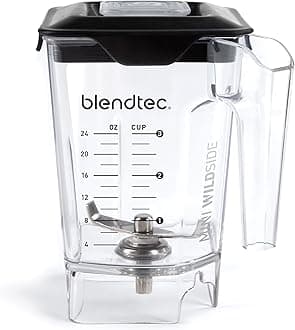 Mini WildSide (46 oz), Five Sided, Personalized Blender Jar Vented Latching Lid, BPA-free, Clear
