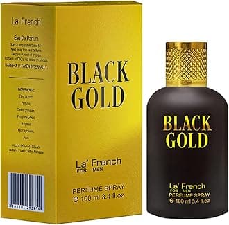 LA' French Perfume Black Gold Long Lasting Classic Scent Eau De Parfum 100 ml Premium French Fragrance Perfume Spray for Men (Pack of 1)