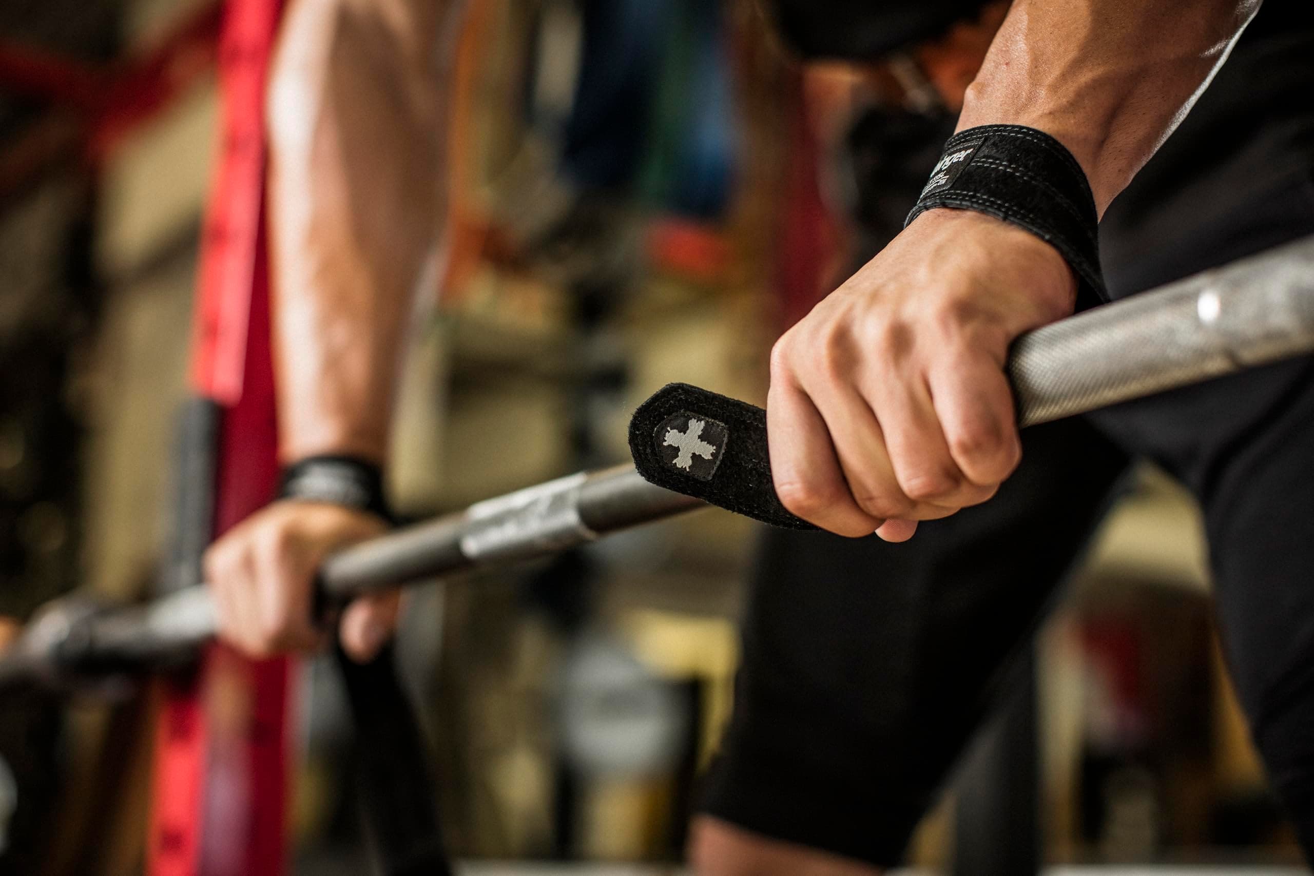 Harbinger DuraHide Real Leather Lifting Straps, Black