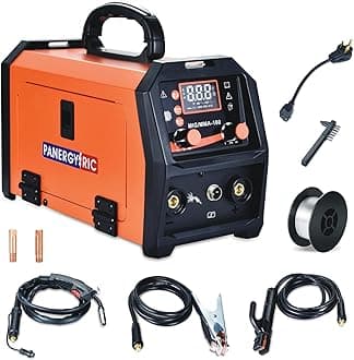 160A MIG Welder,110V/220V Dual Voltage 3 in 1 Welder Flux Core Welder Gasless MIG/Lift TIG/Stick Big LED Digital Display Portable Welding Machine for Beginners IGBT Inverter Welder