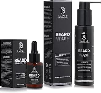 Beard Growth Combo | Beard Oil (30ml) & Beard Wash (100ml) | Enriched with Tea Tree, Coconut Oil & Aqua | Deep Cleansing, Hydrating & Nourishing Formula for Thicker, Fuller & Healthier Beard
