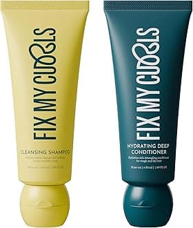 Fix My Curls Cleanse & Condition Bundle | For Cleansing, & Moisturising Curly & Wavy Hair, Sulphate & Silicone Free |Anti Dandruff, Tea Tree|50ml each