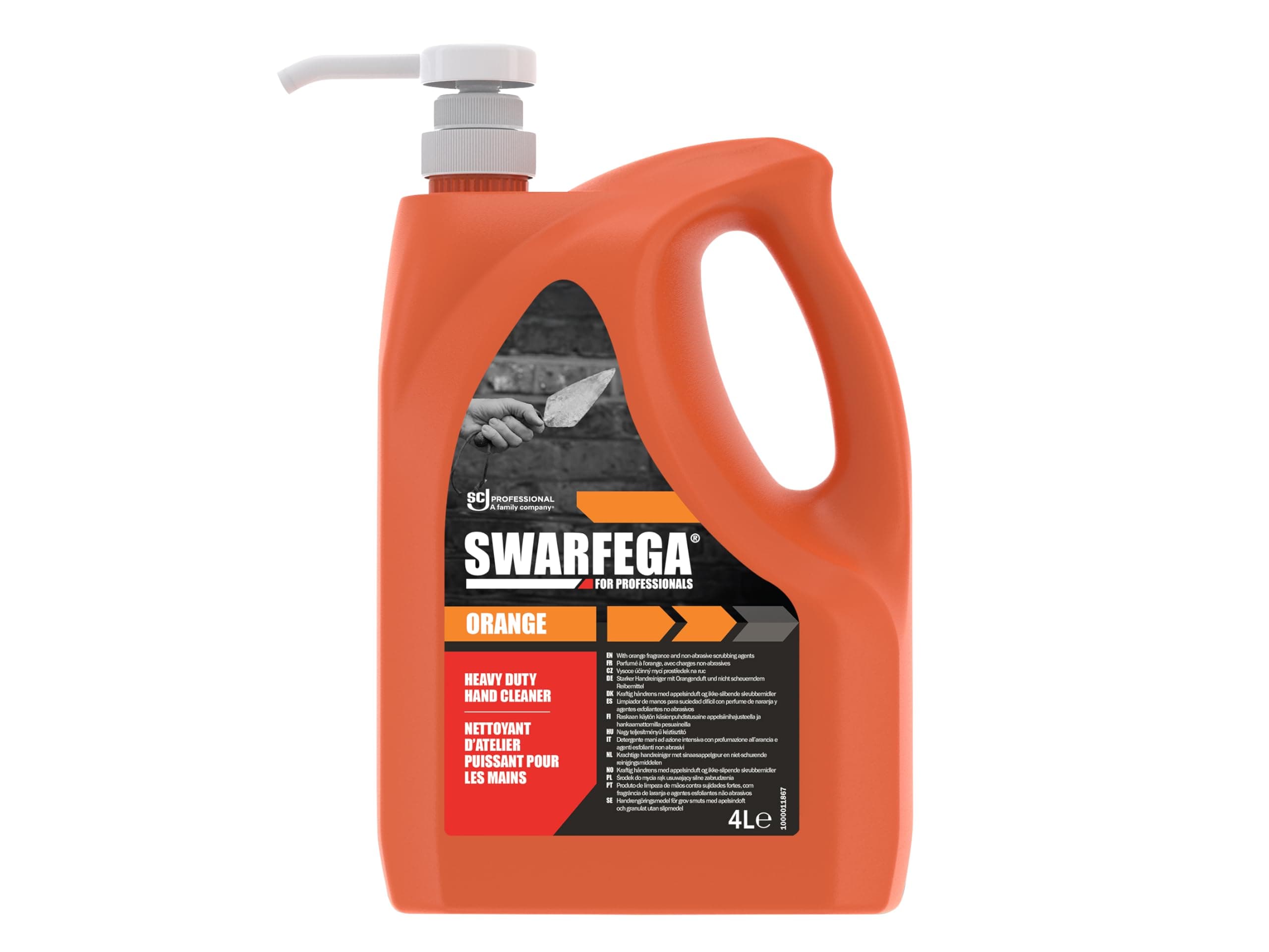 GENERIC Swarfega Orange Hand Wash, Solvent-Free Heavy Duty Hand Cleaner with Natural Scrub and Moisturisers, Gentle on Skin 4L Cartridge