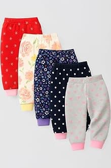 EIO Unisex Cotton Pajama Pants for Boys & Girls Combo Pack | Kids & Baby Soft Sleepwear Pyjamas Combo Pack | Toddler Breathable Nightwear Bottoms