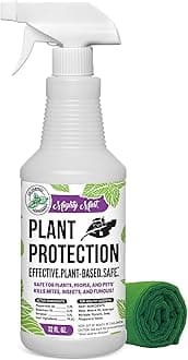 Peppermint Oil Plant Protection Spray – Insect & Pest Control for Gnats, Spider Mites & Aphids – Plant-Based, Easy-to-Use with Microfiber Cloth- 32 oz