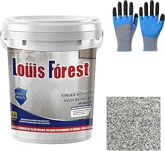 Epoxy Colored Sand Floor Paint, Epoxy Colored Sand Self Leveling Coating, Louis Forest Epoxy Floor Paint, for High Gloss Marble Effect Garage Coating (Colored Gray)