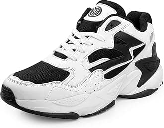 Bacca BucciRunning Shoes Men Lightweight Fashion Sneakers Walking Footwear Tennis Athletic Shoes Slip-On for Outdoor Sport Gym Jogging Big Size UK-11 to 13/Black