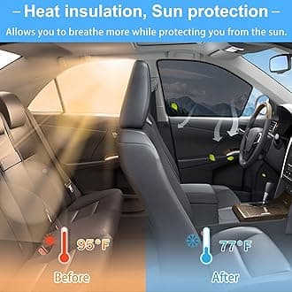 XCBYT Car Window Shades - 4 Pack 2018-2024 Toyota Camry Sunshade Side Window Sun Shade with Breathable Mesh, Insulate Heat and UV Rays, Protect Privacy, Safe Driving for Sleep Camping Breastfeeding
