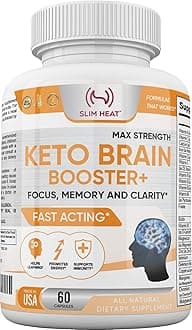 Keto Brain Booster - Brain Supplement - Focus, Concentration, Memory Neuro Supplement for Women & Men - Supports Learning, Energy, Immunity - All Natural, Non GMO, Made in USA - 60 Capsules