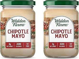 Walden Farms Chipotle Mayo – Zero Calorie, Sugar Free, Keto & Fat Free Spicy Vegan Mayonnaise Alternative for Sandwiches, Wraps & Dips – 12 oz Jar