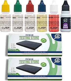 Gold Silver Jewelry Tester Appraisal Kit 10K 14K 18K 22K 24K Test Precious Metals 999 925 Scrap
