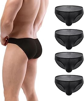 Summer Code Mens Bikini Briefs Soft Breathable Bulge Pouch Underwear Micro Mesh Panties Scrunch Butt Underpants