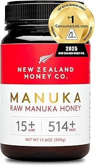 New Zealand Honey Co. Raw Manuka Honey UMF 15+ | MGO 514+, UMF Certified / 17.6oz